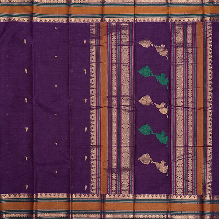 Hayagrivas Purple Handloom Kanchi Cotton Saree SSCBF66E5-11