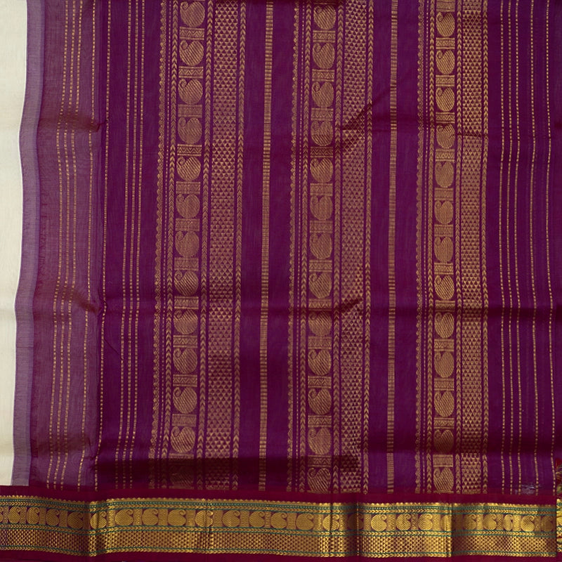 Hayagrivas Cream Pure Silk Cotton Saree SSCBF56E9-22