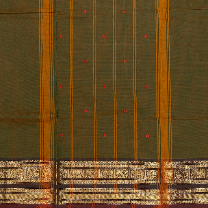 Hayagrivas Sampanga Green Handloom Chettinad Cotton Saree SSKBF86F1-75