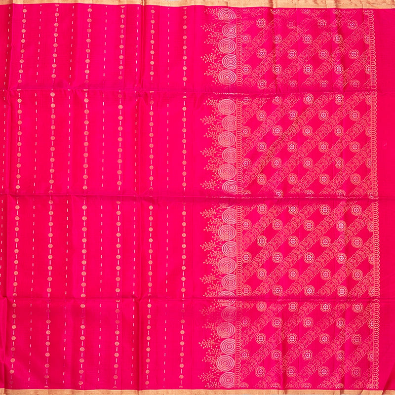 Hayagrivas Redish Pink Handloom Soft Silk Saree KSBE85A36-1