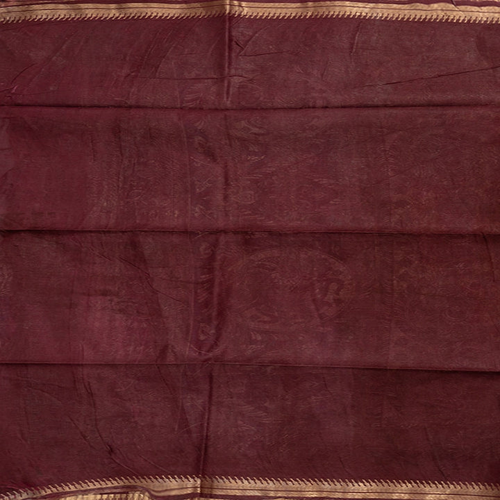Hayagrivas Sandal Fancy Cotton Saree KBE1905L2-1