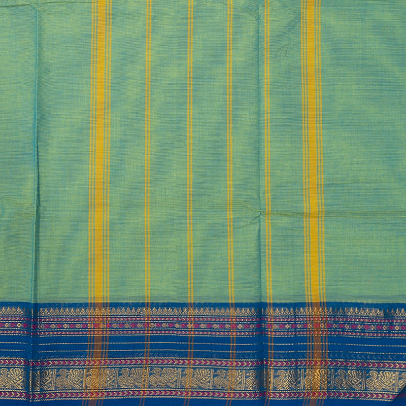 Hayagrivas Yellowish-Green Handloom Chettinad Cotton Saree SSKBF87F1-24