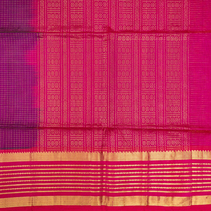 Hayagrivas Purple Kora Silk Cotton Saree KBE2296B11-1