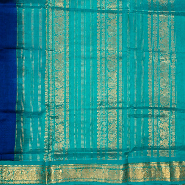 Hayagrivas Royal Blue Pure Silk Cotton Saree SSCBF56E9-26