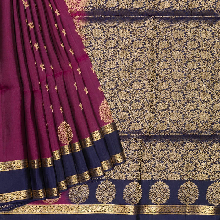 Hayagrivas Purple Handloom Soft Silk Saree KBF1076I1-9