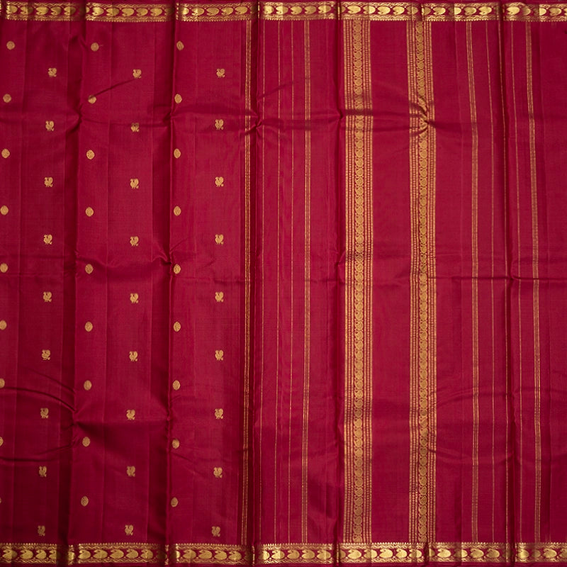 Hayagrivas Handloom Maroon Kanjivaram Silk Saree KBF223E1-1