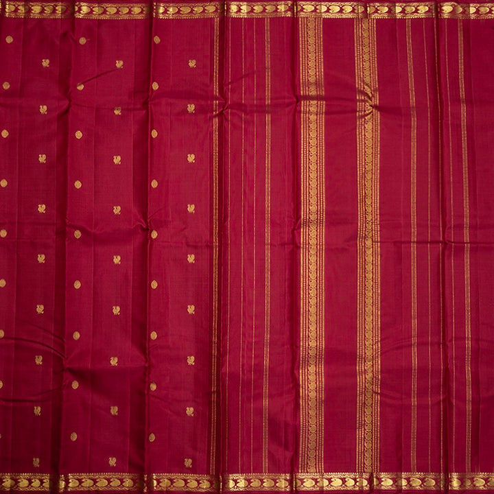 Hayagrivas Handloom Maroon Kanjivaram Silk Saree KBF223E1-1