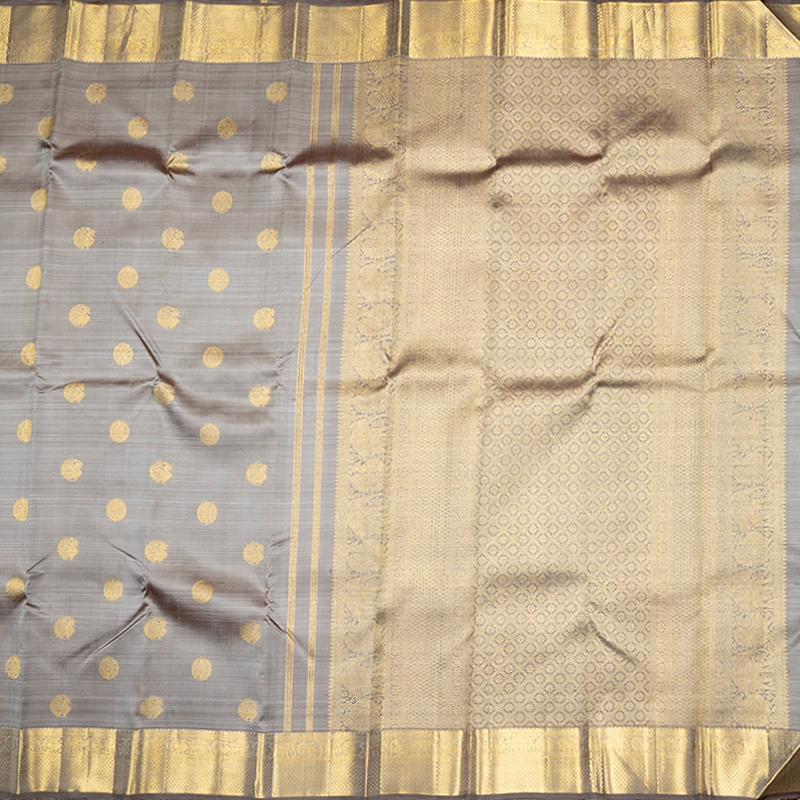 Hayagrivas Handloom Greige Kanjivaram Silk Saree KBF394F4-1