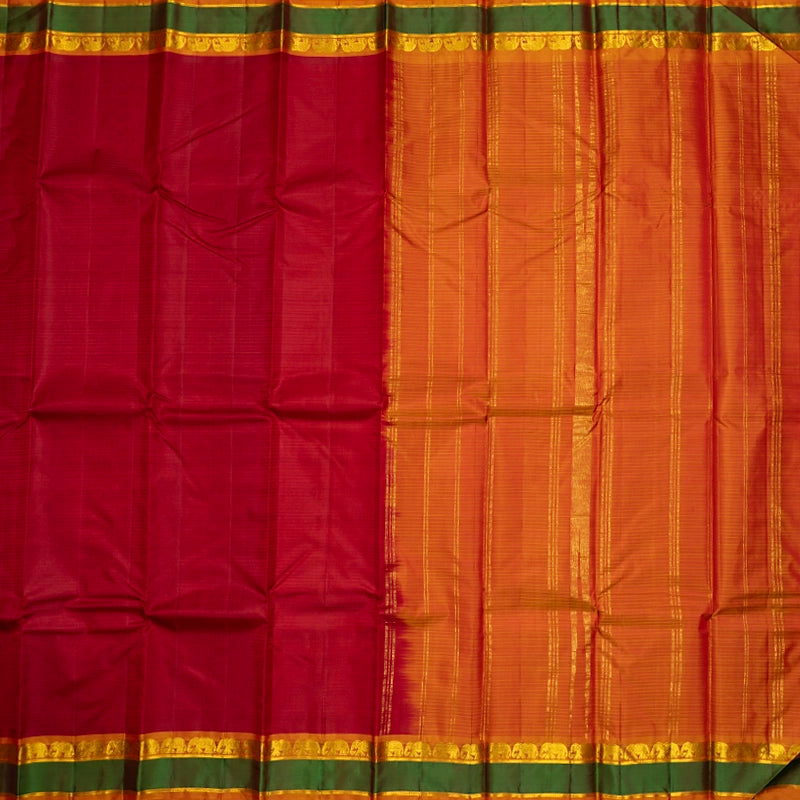 Hayagrivas Handloom Maroon Kanjivaram Silk Saree KBF486F1-28