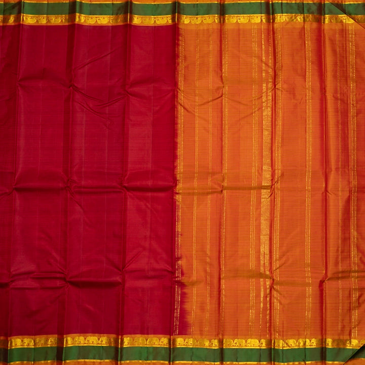 Hayagrivas Handloom Maroon Kanjivaram Silk Saree KBF486F1-28
