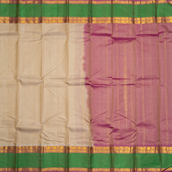 Hayagrivas Handloom Beige Kanjivaram Silk Saree KBF486F2-6