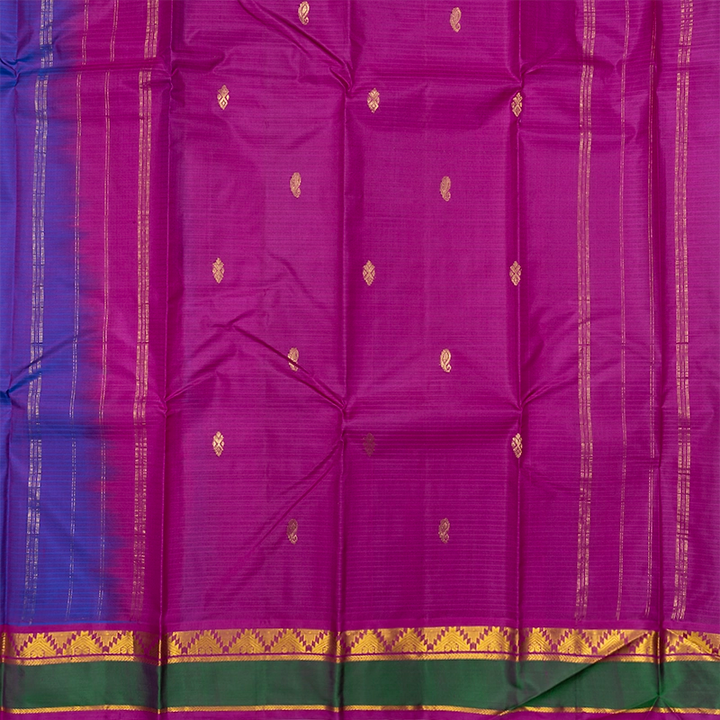 Hayagrivas Handloom Purple Kanjivaram Silk Saree KBF486F3-4