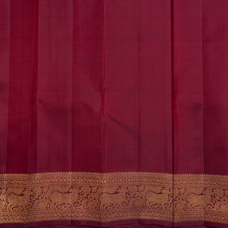 Hayagrivas Handloom Wine Maroon Kanjivaram Silk Saree KBF496F2-1