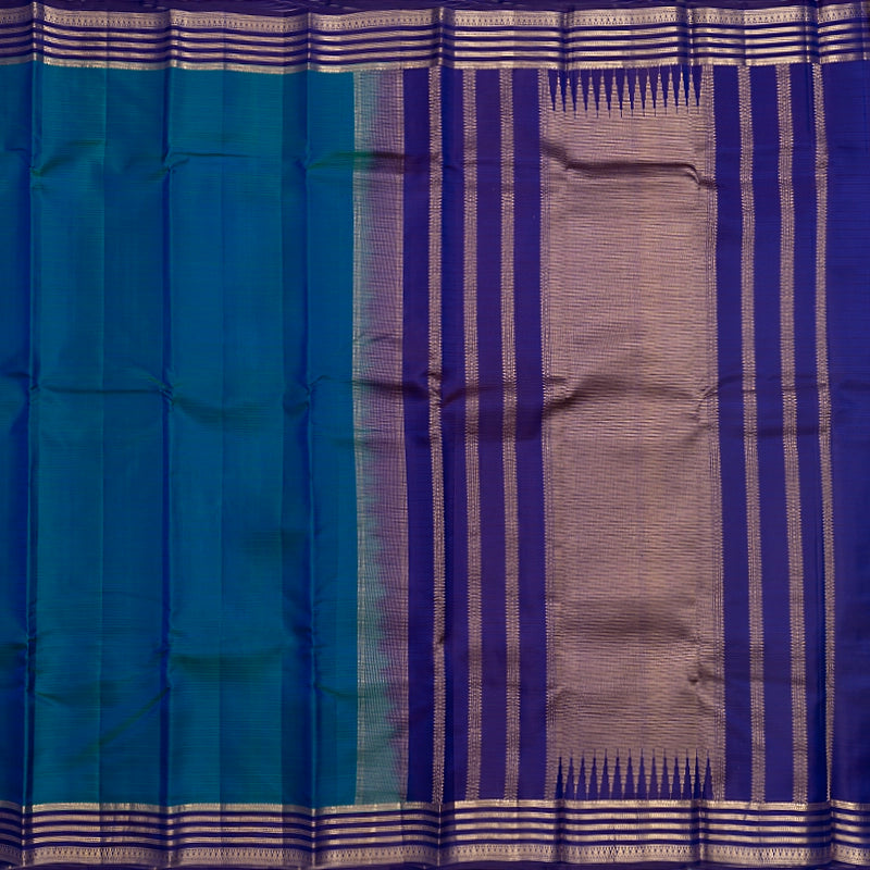 Hayagrivas Handloom Mayilkazhuthu Kanjivaram Silk Saree with Purple Border KBF500F3-6