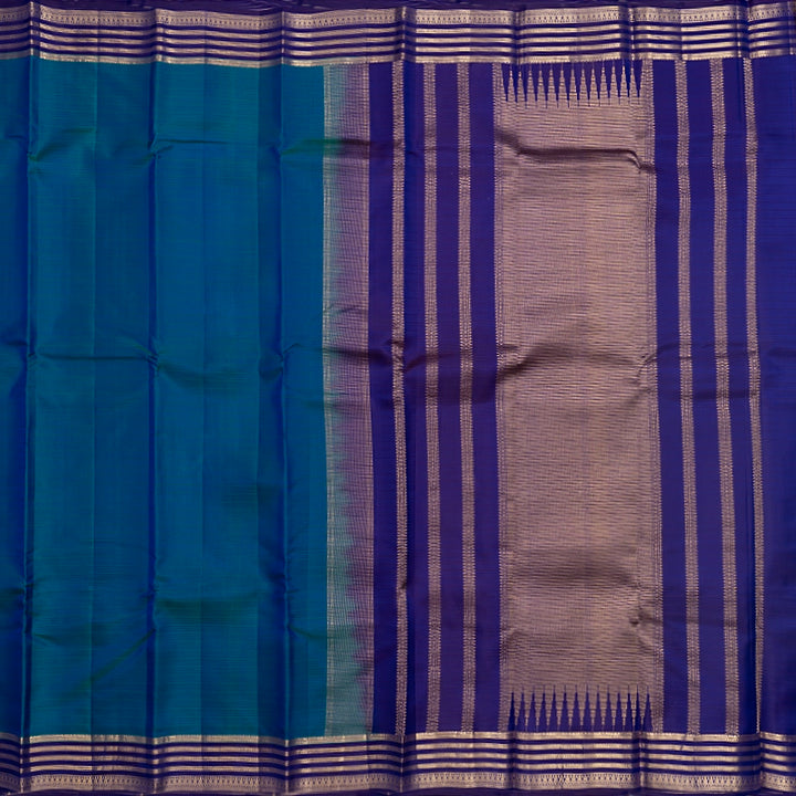 Hayagrivas Handloom Mayilkazhuthu Kanjivaram Silk Saree with Purple Border KBF500F3-6