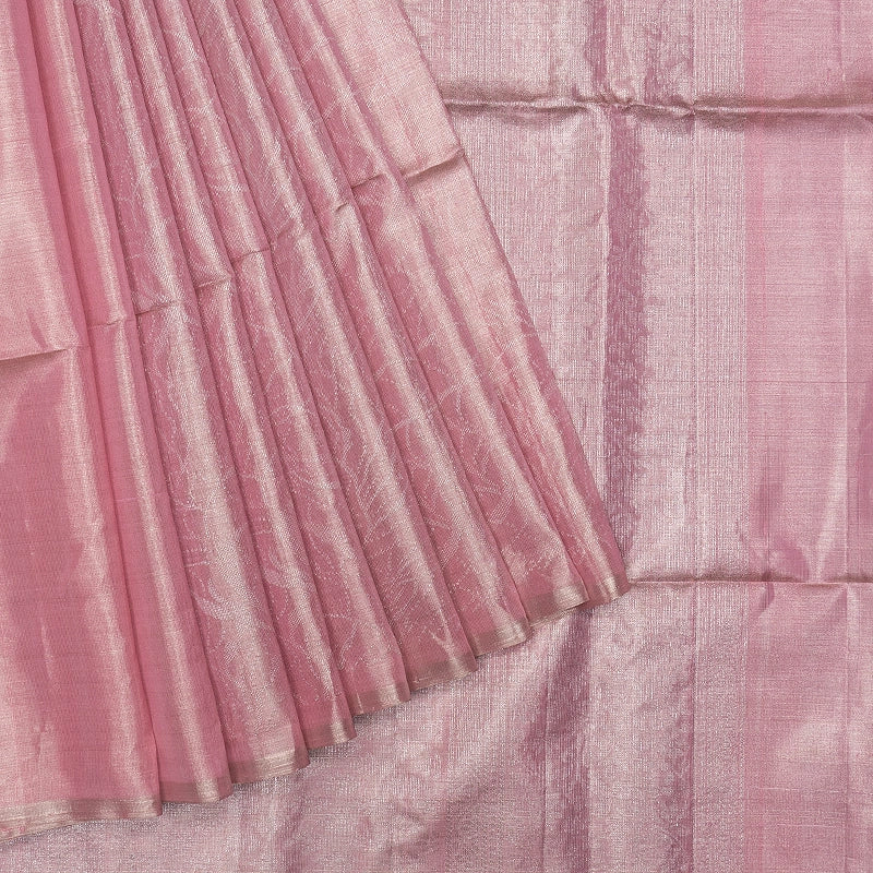 Hayagrivas Baby Pink Handloom Tissue Soft Silk Saree KBF535G1-9
