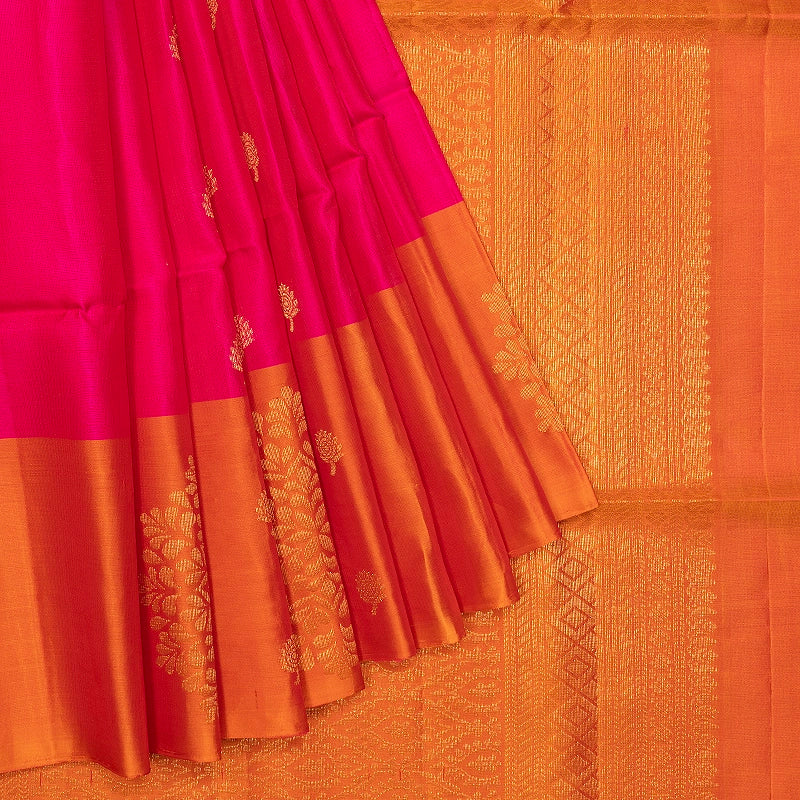 Hayagrivas Rani Pink Handloom Soft Silk Saree KBF535G2-12