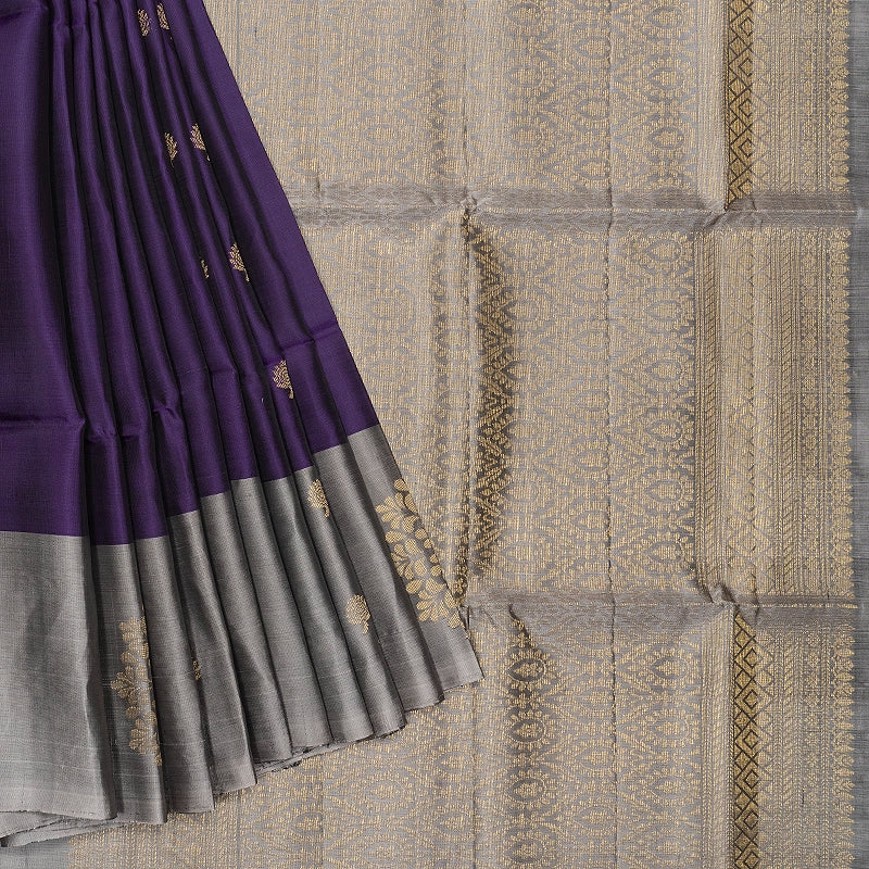 Hayagrivas Purple Handloom Soft Silk Saree KBF535G2-18