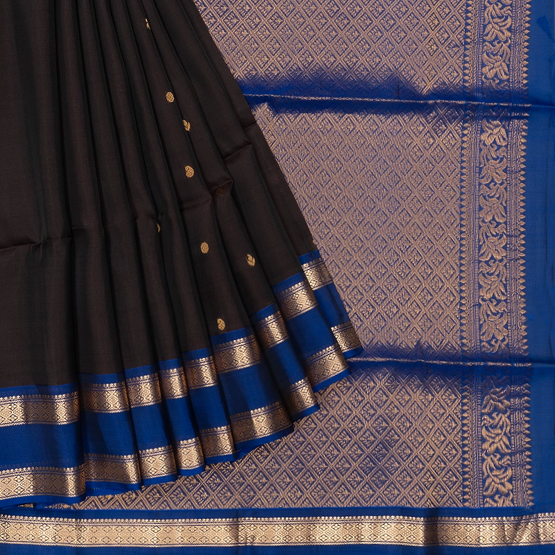 Hayagrivas Kanchana Brown Handloom Soft Silk Saree KBF550G1-9