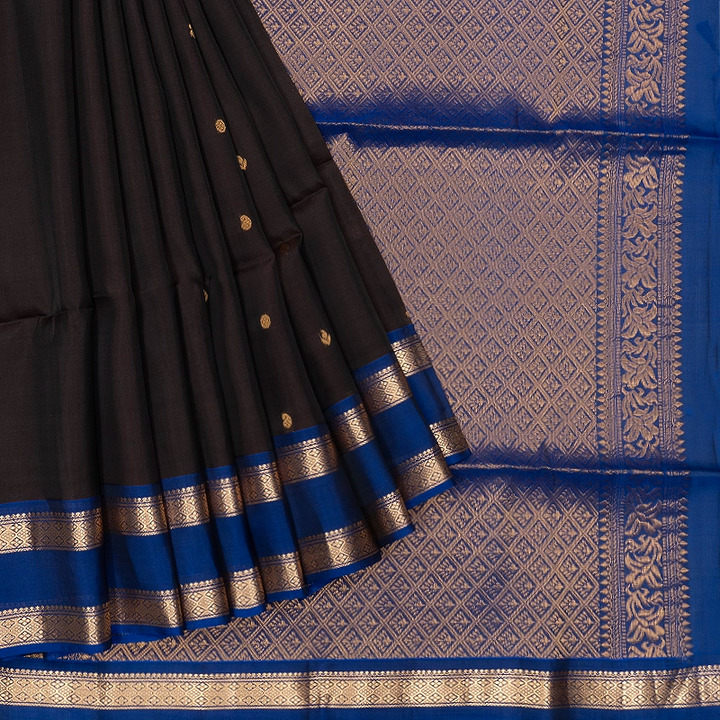 Hayagrivas Kanchana Brown Handloom Soft Silk Saree KBF550G1-9