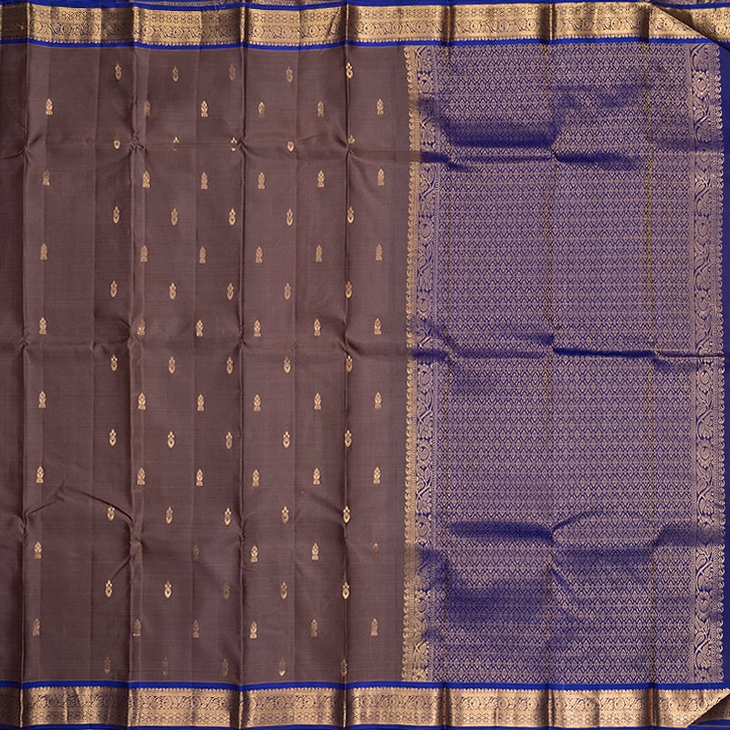 Hayagrivas Handloom Brownish-Purple Kanjivaram Silk Saree with Purple Border KBF703G5-7