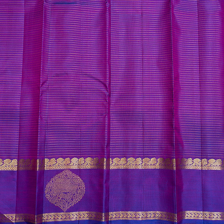 Hayagrivas Handloom Purple Kanjivaram Silk Saree KBF719G8-1