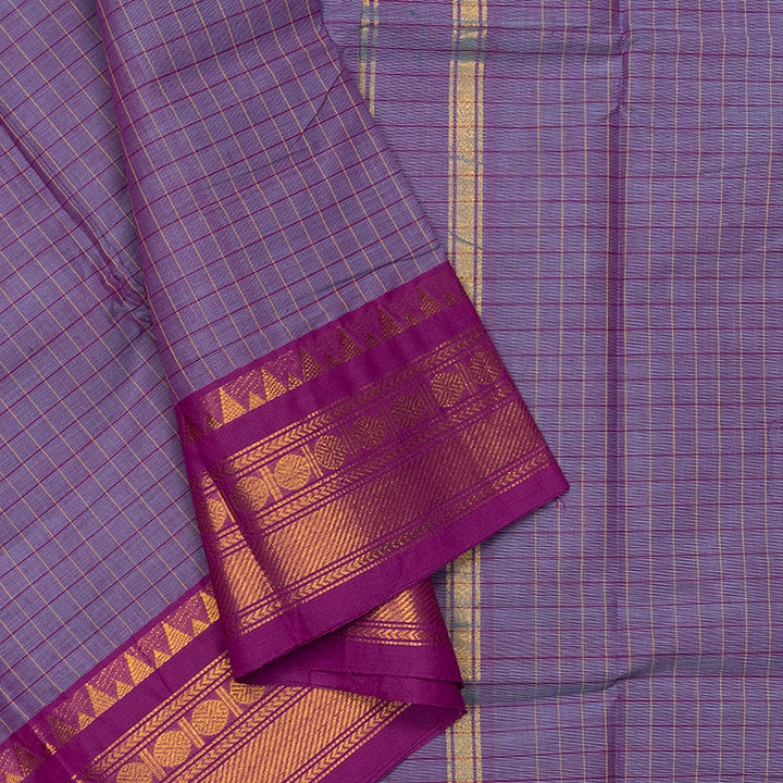 Hayagrivas Lilac Handloom Chettinad Cotton Saree SSCBF134H2-12
