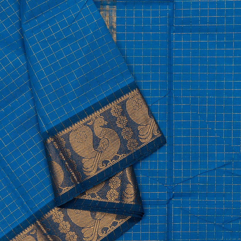 Hayagrivas Sky Blue Handloom Chettinad Cotton Saree SSCBF134H2-21