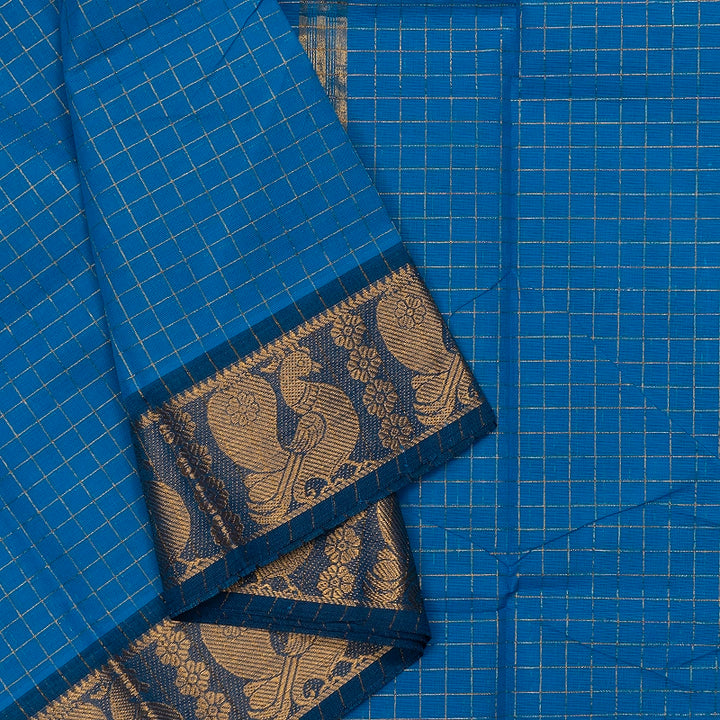 Hayagrivas Sky Blue Handloom Chettinad Cotton Saree SSCBF134H2-21