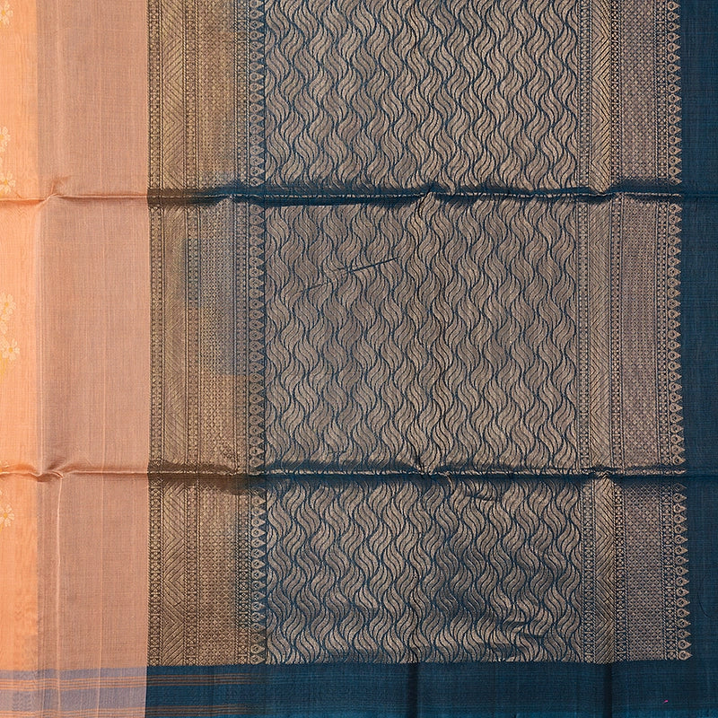 Hayagrivas Peach Orange Kora Silk Cotton Saree SSCBF156H2-47