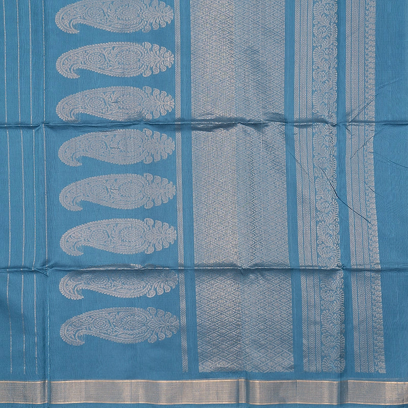 Hayagrivas Powder Blue Kora Silk Cotton Saree SSCBF156H2-59