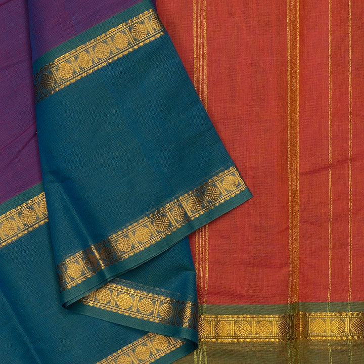 Hayagrivas Purple Handloom Chettinad Cotton Saree SSCBF167I1-12