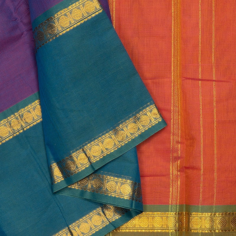 Hayagrivas Purple Handloom Chettinad Cotton Saree SSCBF167I1-17