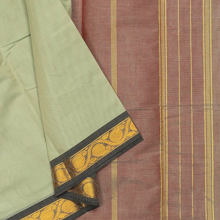Hayagrivas Pista Green Handloom Chettinad Cotton Saree SSCBF167I1-21