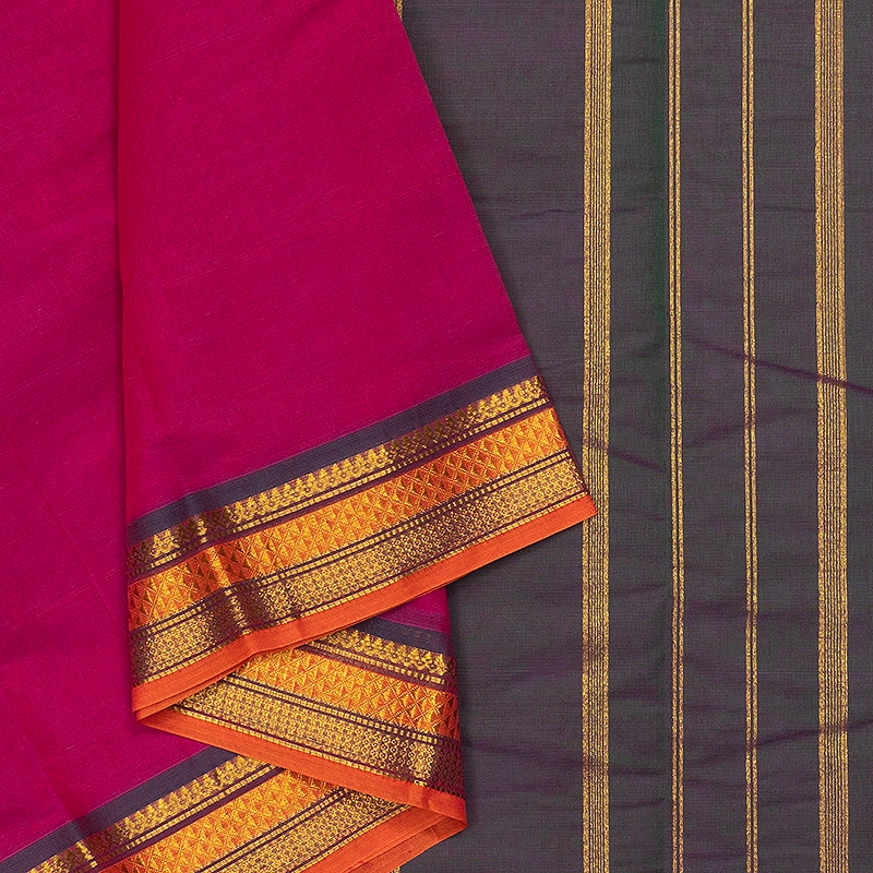 Hayagrivas Pink Handloom Chettinad Cotton Saree SSCBF167I1-9
