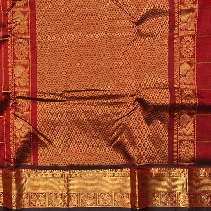 Hayagrivas Araku Maroon Pure Ten Yards Silk Cotton Saree SSCBF174I6-6