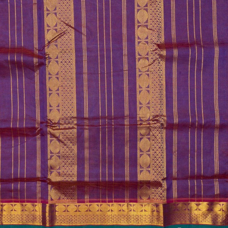 Hayagrivas Purple Pure Ten Yards Silk Cotton Saree SSCBF174I8-6