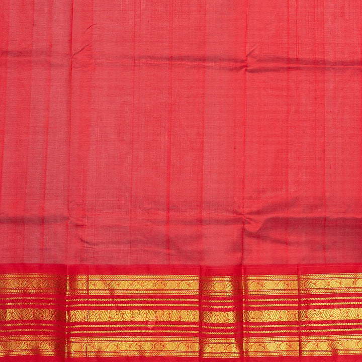 Hayagrivas Red &amp; White Checks Pure Silk Cotton Saree SSCBF176I2-1