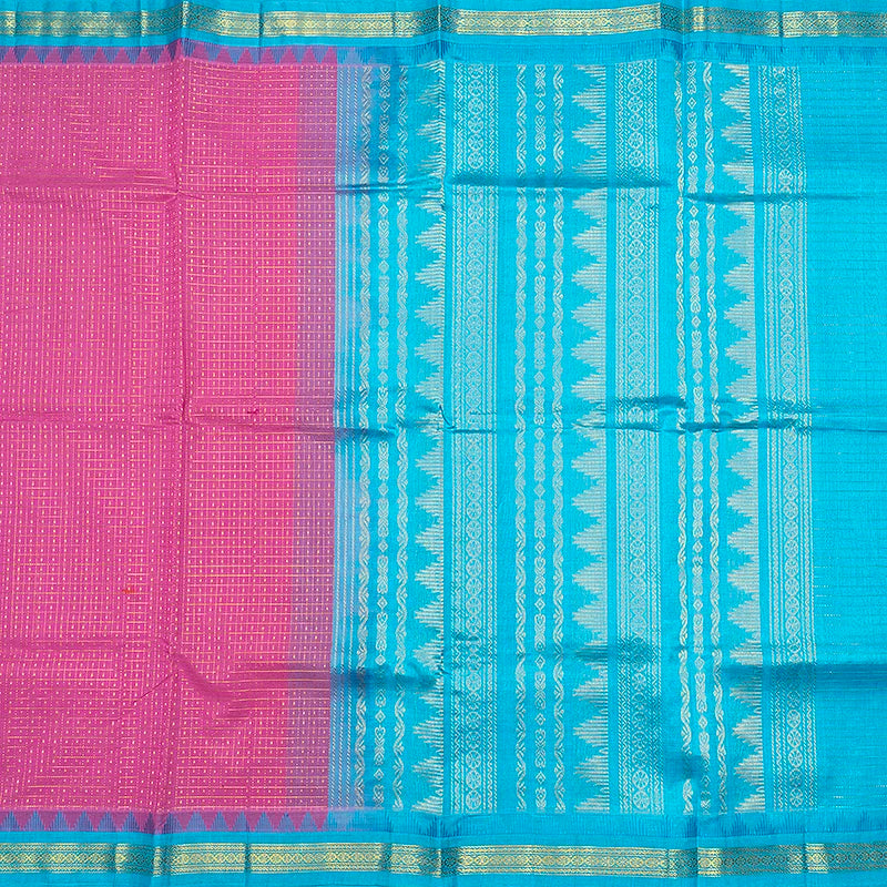 Hayagrivas Rose Pink Pure Silk Cotton Saree SSCBF176I4-1