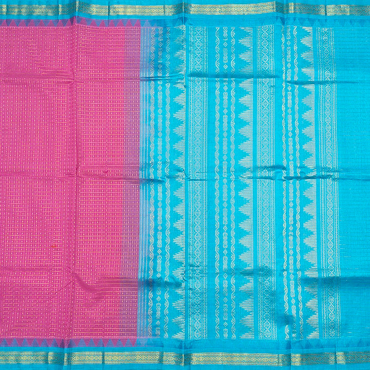 Hayagrivas Rose Pink Pure Silk Cotton Saree SSCBF176I4-1