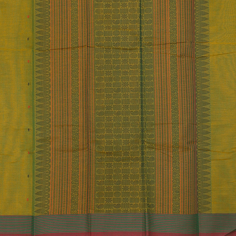 Hayagrivas Sampanga Green Handloom Kanchi Cotton Saree SSCBF177I1-3