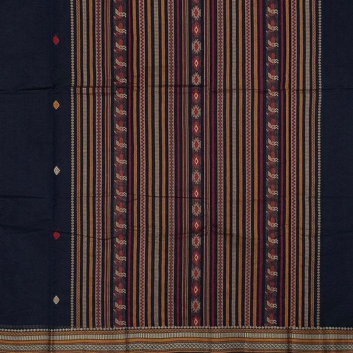 Hayagrivas Navy Blue Handloom Kanchi Cotton Saree SSCBF177I1-5