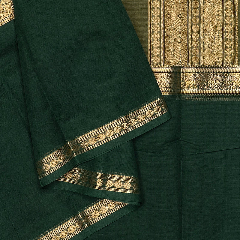 Hayagrivas Sage Green Handloom Kanchi Cotton Saree SSCBF177I12-1