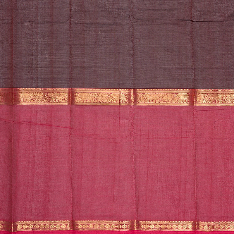 Hayagrivas Burgundy Handloom Kanchi Cotton Saree SSCBF177I12-7
