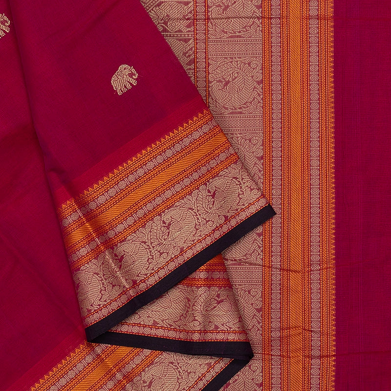 Hayagrivas Pink Handloom Kanchi Cotton Saree SSCBF177I5-10