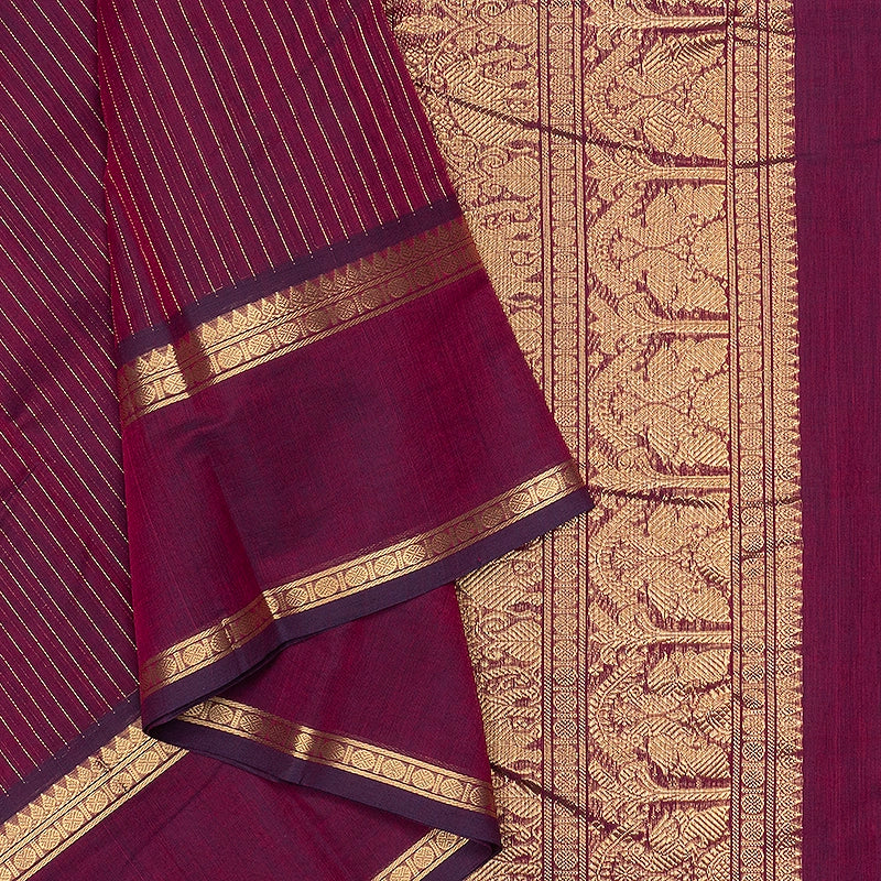 Hayagrivas Purple Handloom Kanchi Cotton Saree SSCBF177I5-12