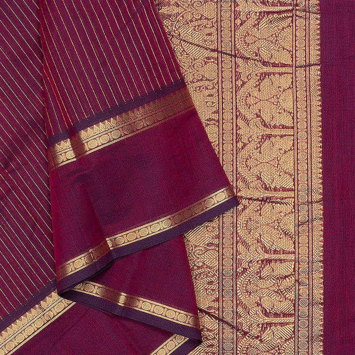 Hayagrivas Purple Handloom Kanchi Cotton Saree SSCBF177I5-12