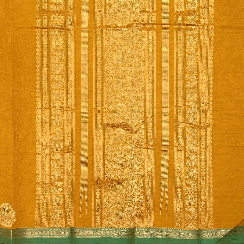 Hayagrivas Turmeric Yellow Handloom Kanchi Cotton Saree SSCBF177I6-1