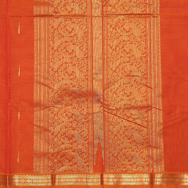 Hayagrivas Orange Handloom Kanchi Cotton Saree SSCBF177I6-9
