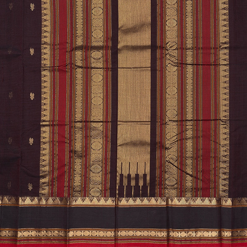 Hayagrivas Deep Nagapazham Handloom Kanchi Cotton Saree SSCBF177I7-5